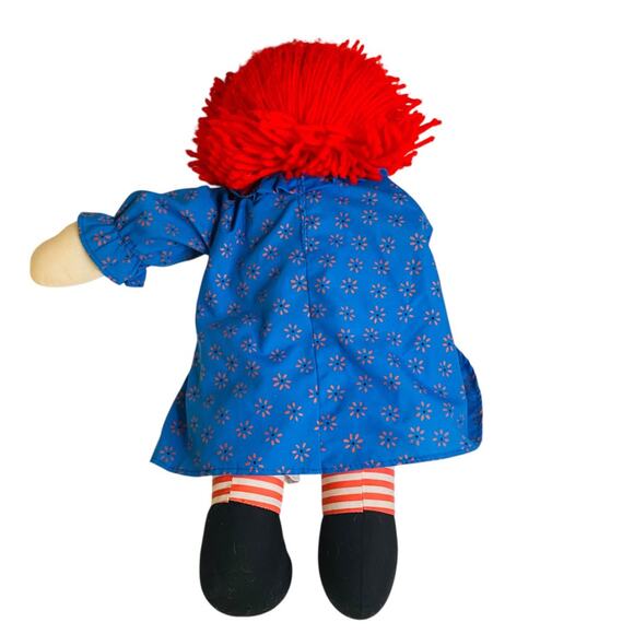 Vintage Applause Classic Raggedy Ann Rag Doll  17" Blue Orange Dress - Picture 7 of 8